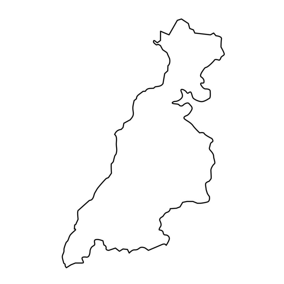 sur ayrshire mapa, Consejo zona de Escocia. vector ilustración.