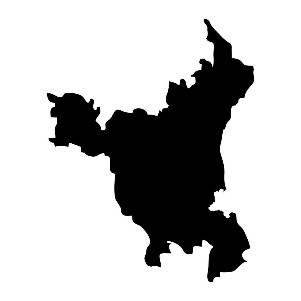 Haryana state map, administrative division of India. Vector illustration.