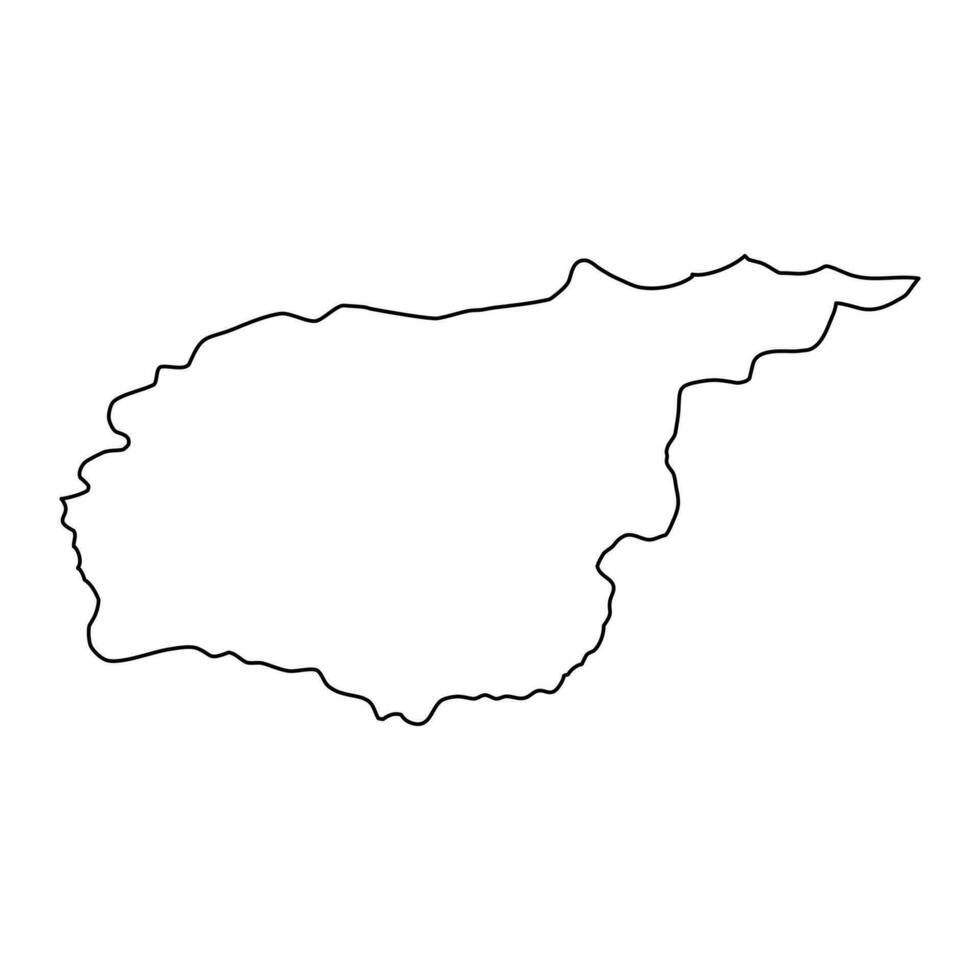Tunceli province map, administrative divisions of Turkey. Vector illustration.