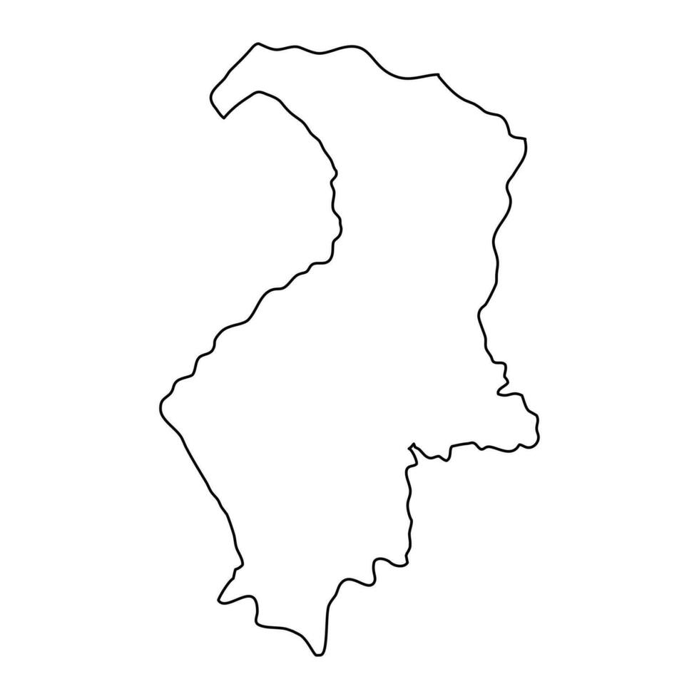odiar provincia mapa, administrativo divisiones de pavo. vector ilustración.