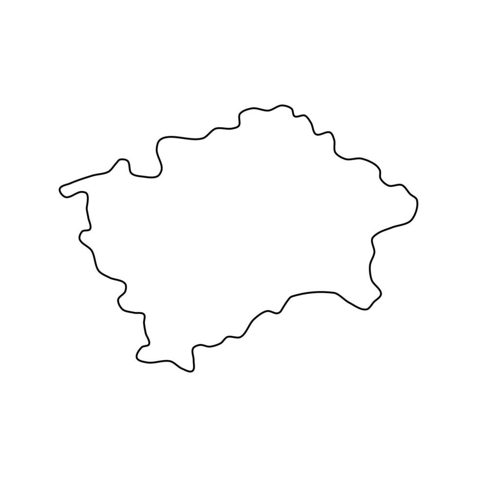 Prague region administrative unit of the Czech Republic. Vector illustration.