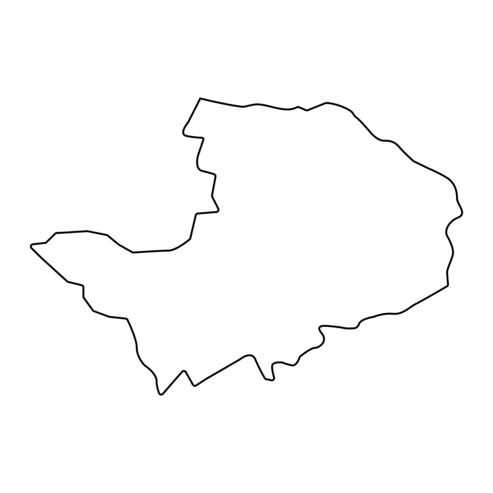 Renfrewshire map, council area of Scotland. Vector illustration.