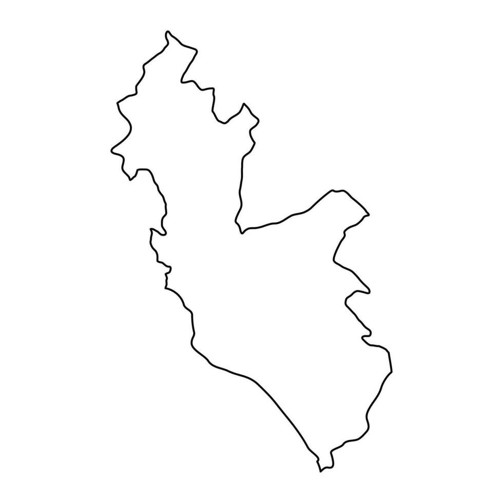 lima provincia mapa, región en Perú. vector ilustración.