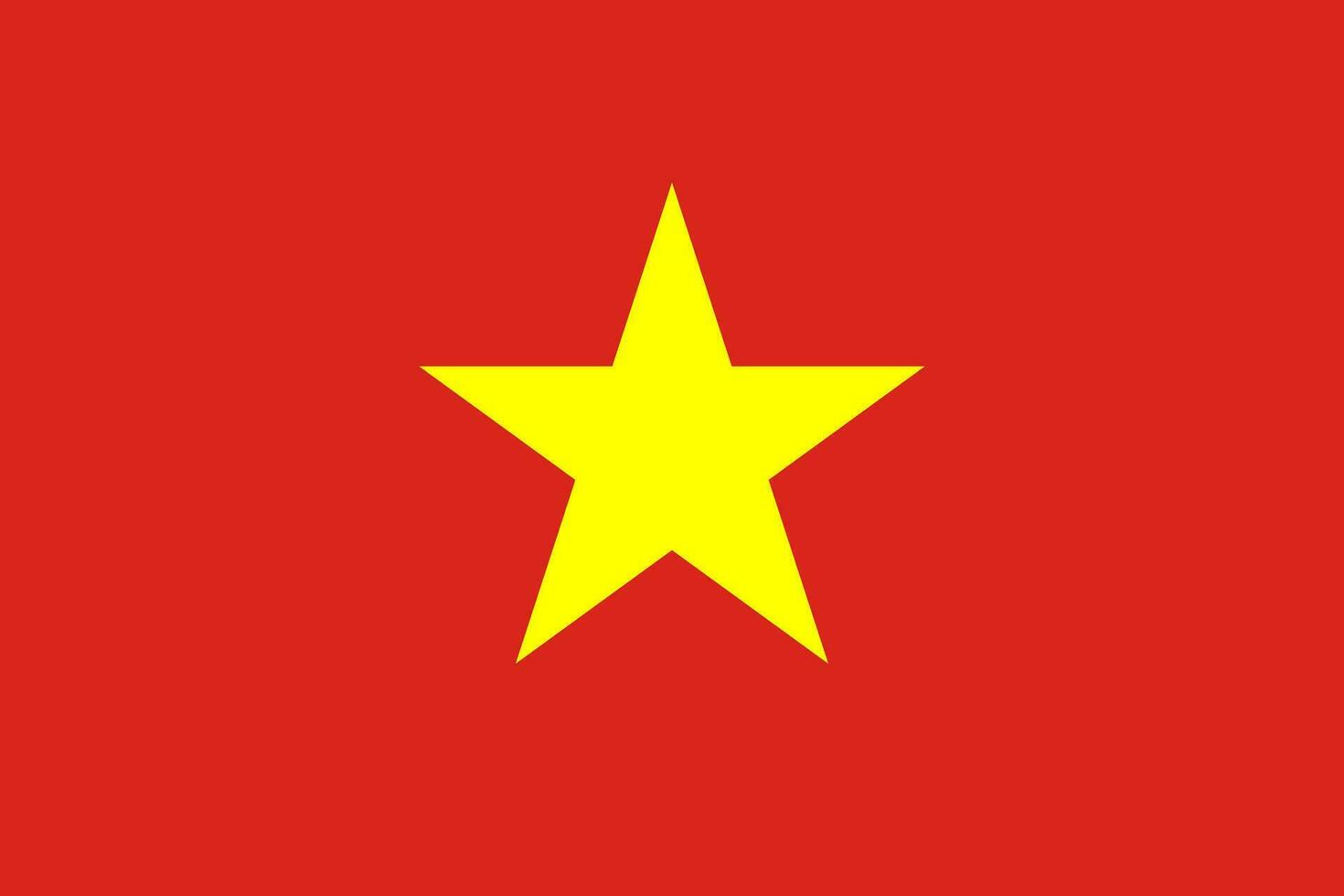 bandera de vietnam, colores oficiales y proporción. ilustración vectorial vector