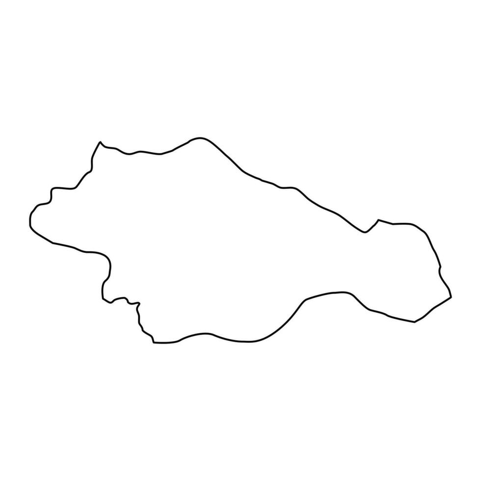 Siirt province map, administrative divisions of Turkey. Vector illustration.