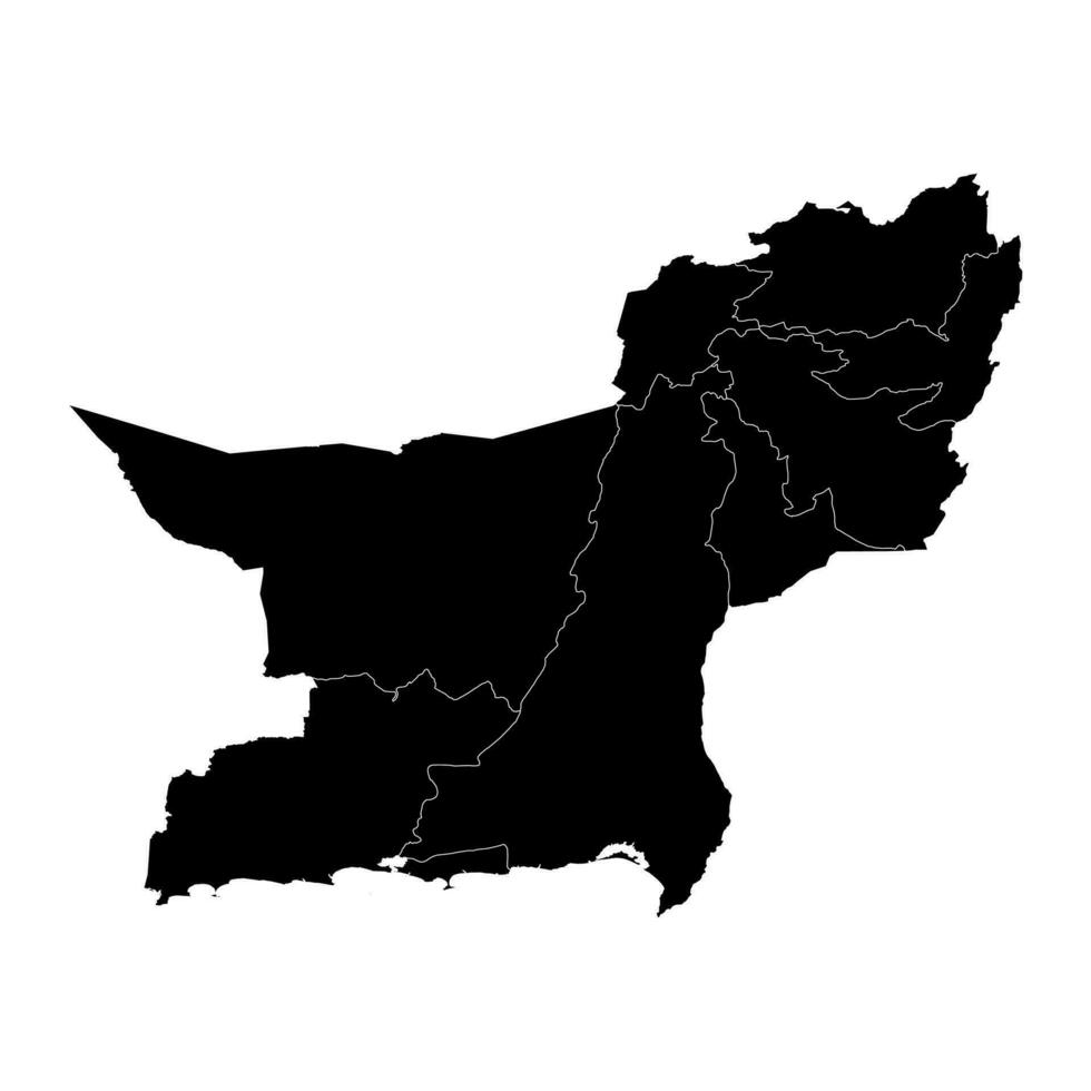 baluchistán provincia mapa, provincia de Pakistán. vector ilustración.