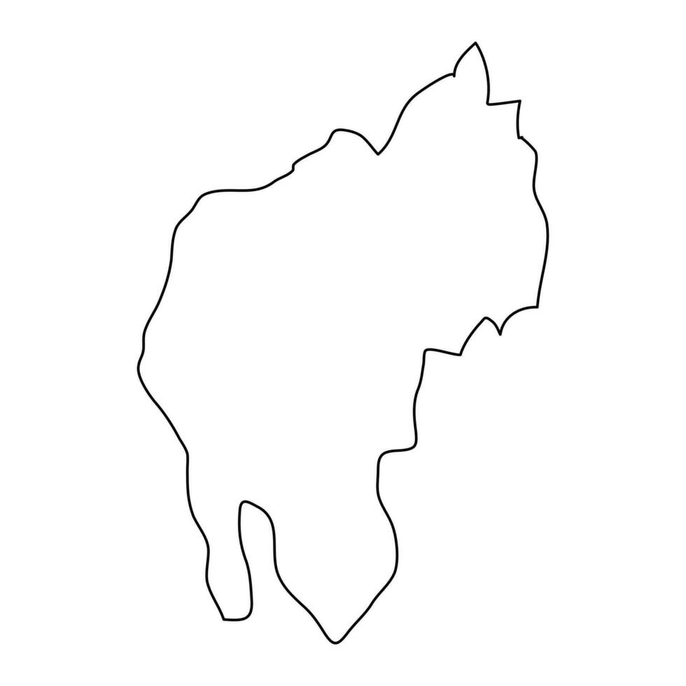 Tripura state map, administrative division of India. Vector illustration.