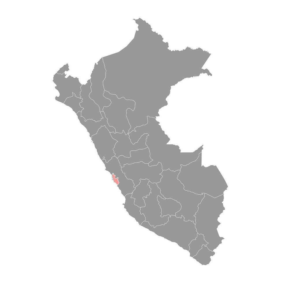 lima provincia mapa, región en Perú. vector ilustración.
