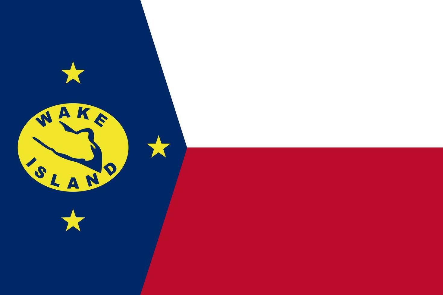Wake Island flag, official colors and proportion. Vector illustration.