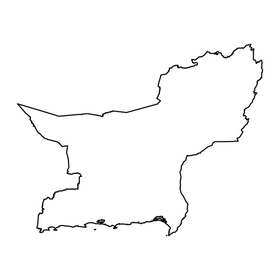 Balochistan province map, province of Pakistan. Vector illustration.