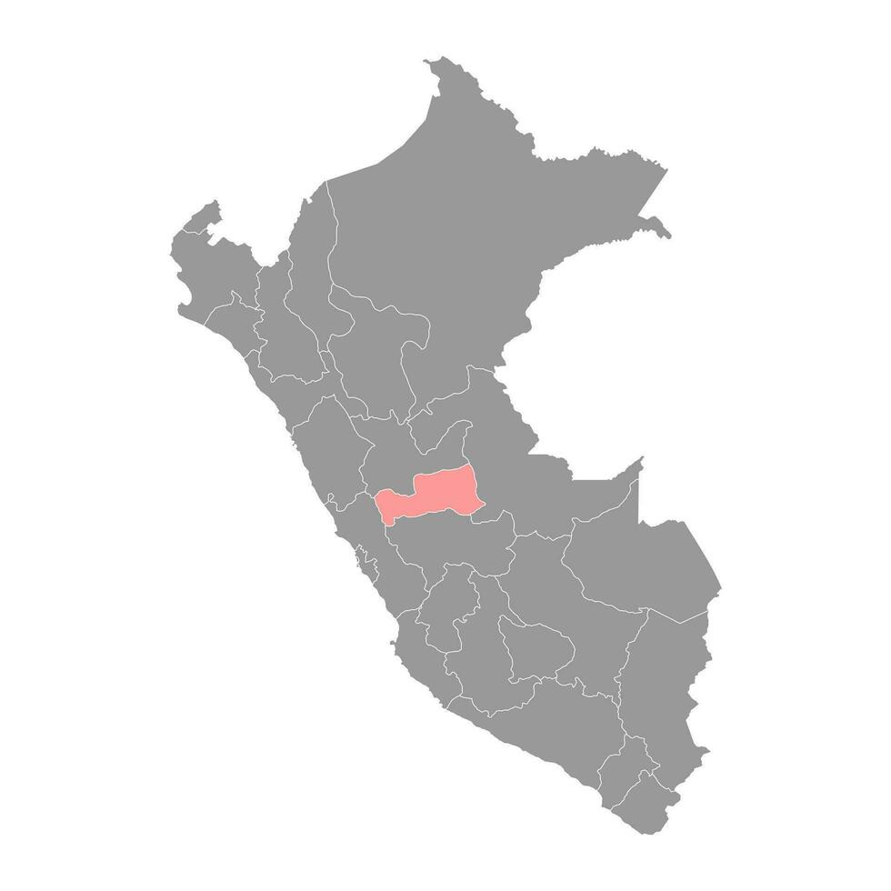 Pasco map, region in Peru. Vector Illustration.