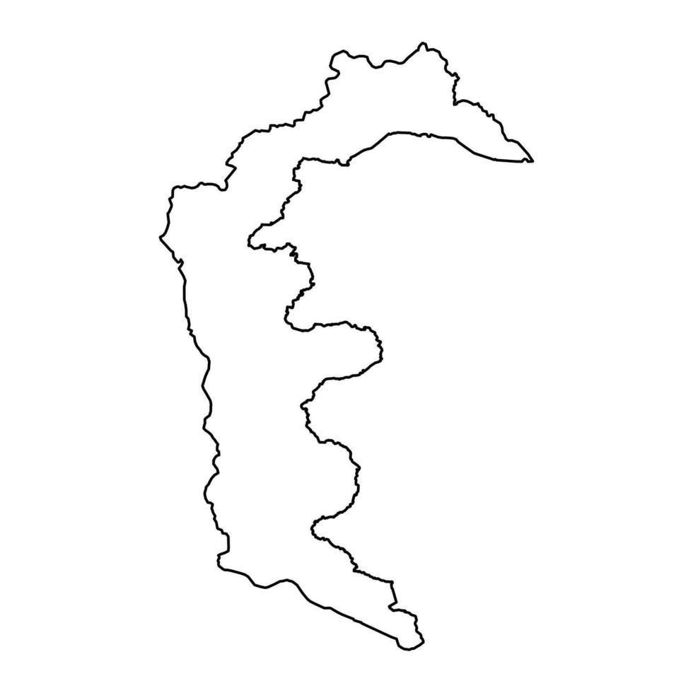 Azad Kashmir region map, administrative territory of Pakistan. Vector illustration.