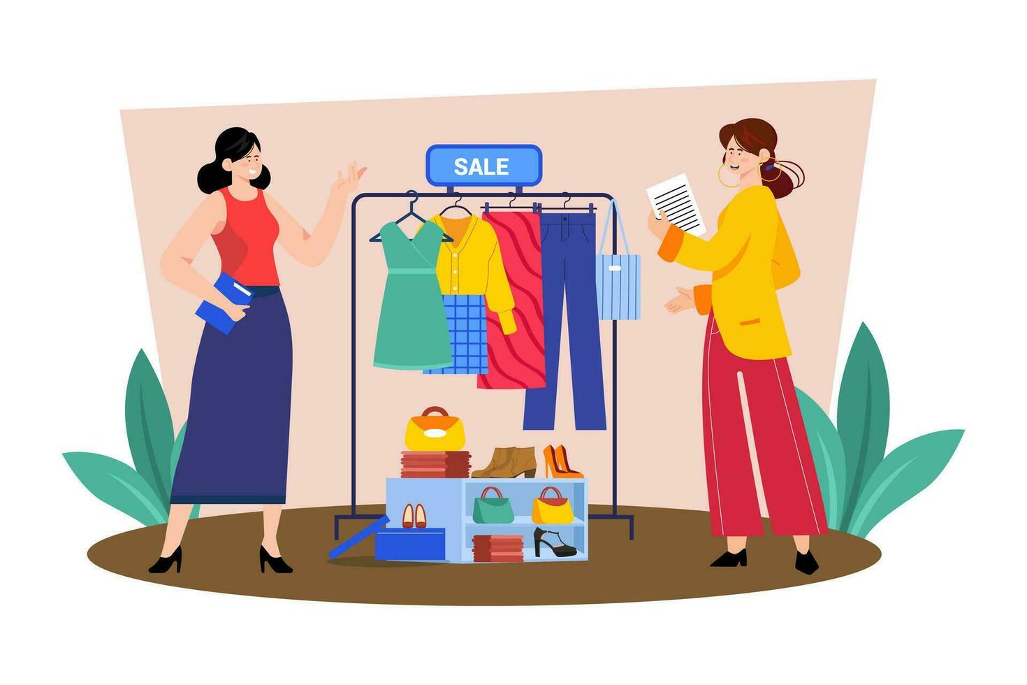 Sales Representative Helping Customers With Product Recommendations And sales-representative-helping-customers-with-product-recommendations-and