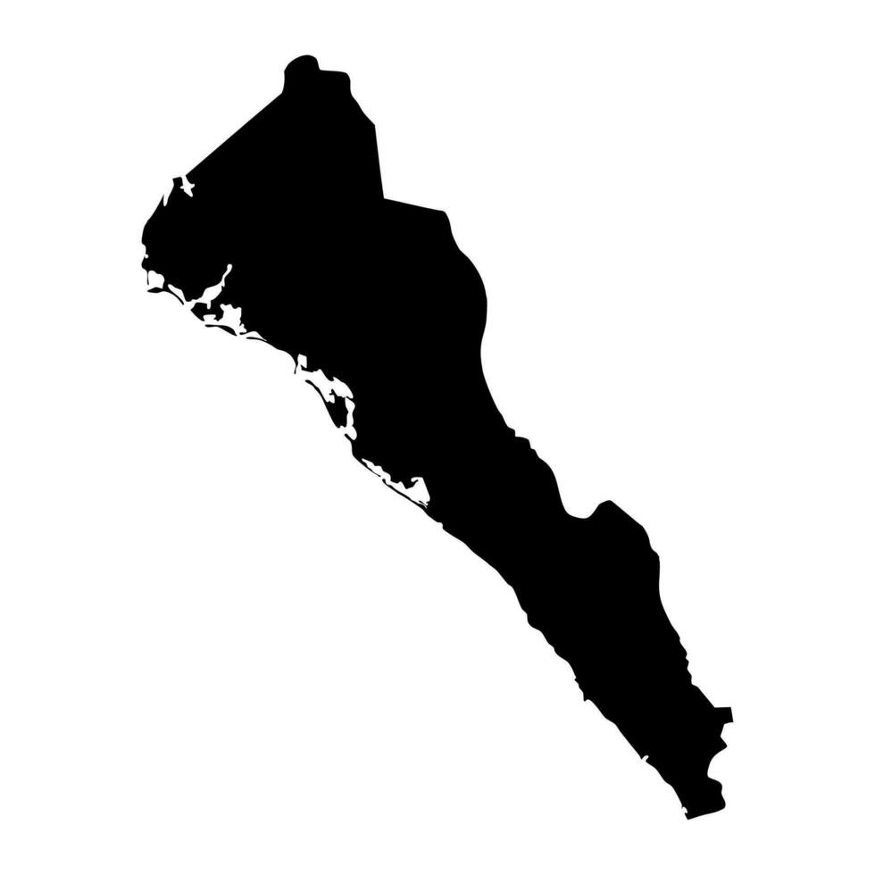 sinaloa estado mapa, administrativo división de el país de México. vector ilustración.