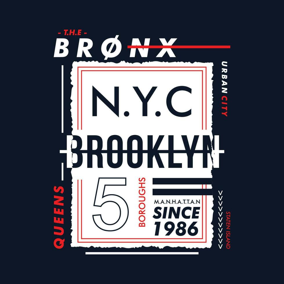 el bronx gráfico, tipografía vector, t camisa diseño, ilustración, bueno para casual estilo vector