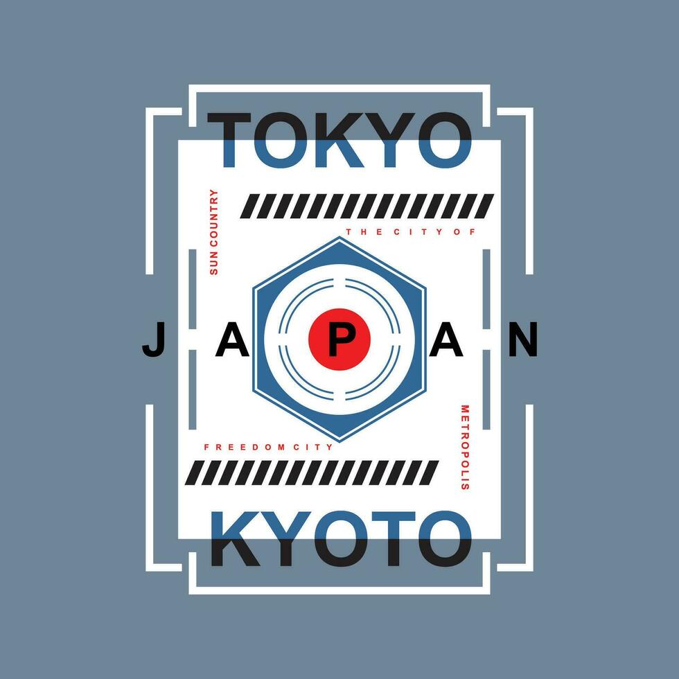 tokyo kyoto japan graphic, typography vector, illustration, for print t shirt, with tokyo japan modern style vector