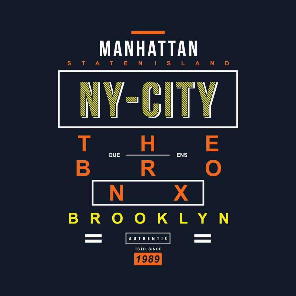 Manhattan nuevo York ciudad letras tipografía vector, resumen gráfico, ilustración, para impresión t camisa vector