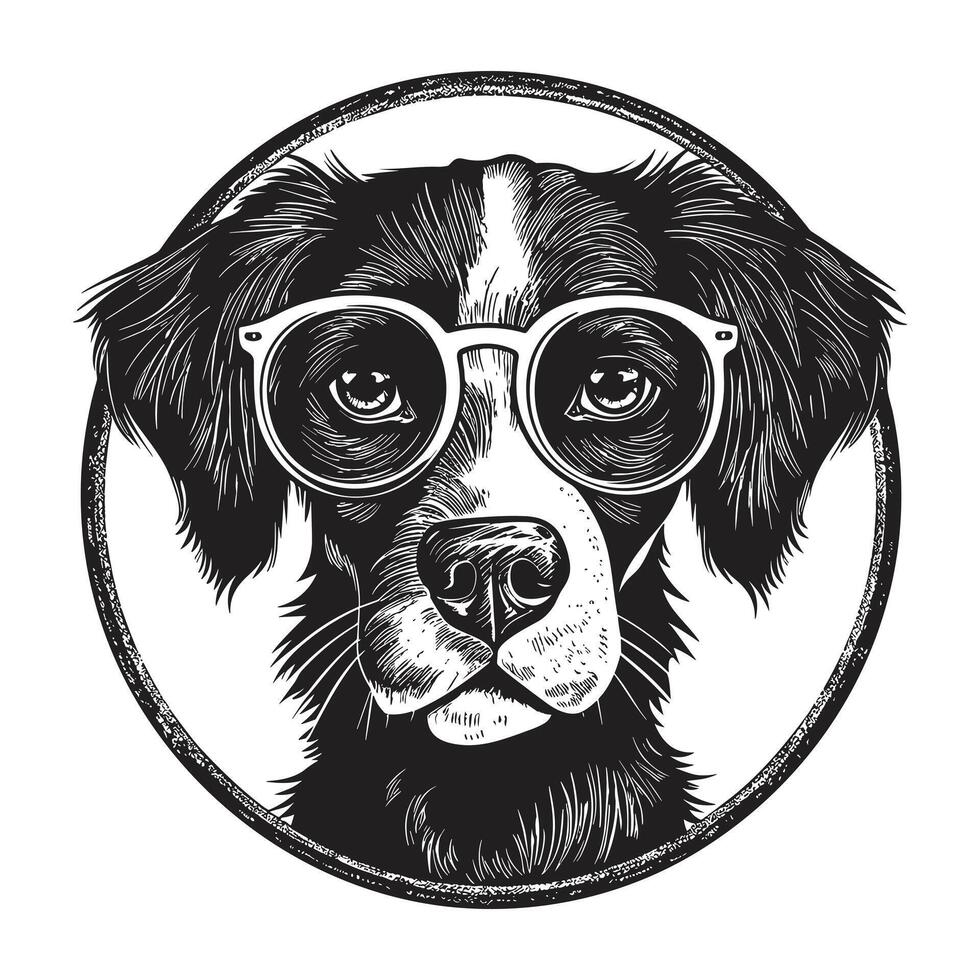 hermosa perro silueta - generativo ai vector