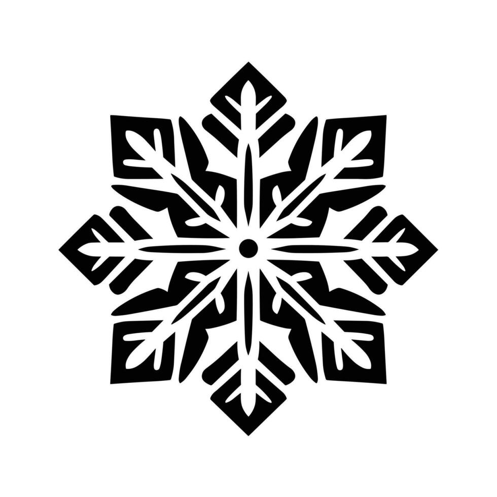 Merry Christmas Snowflake vector