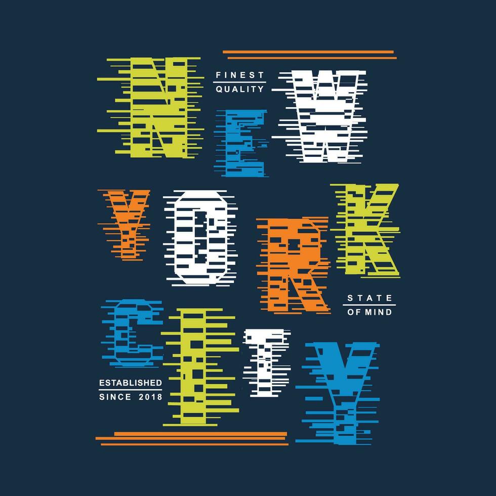 new york city graphic design, typography vector illustration, modern style, for print t shirt