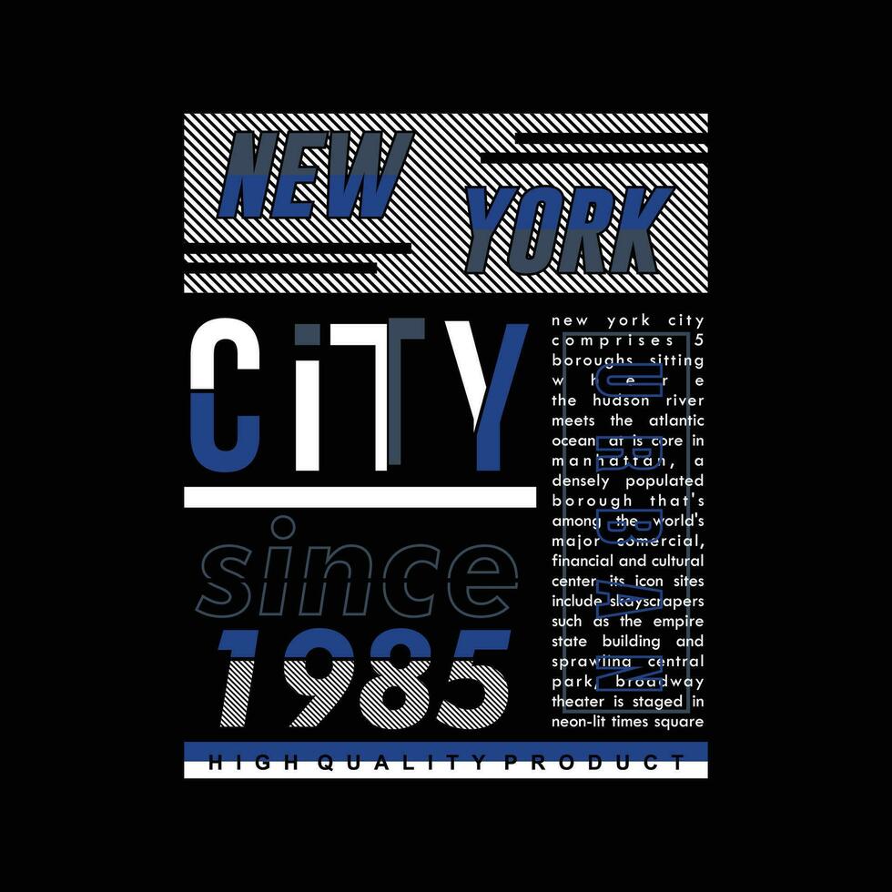 new york city graphic typography, t shirt vector, design fashion, illustration, good for casual style vector