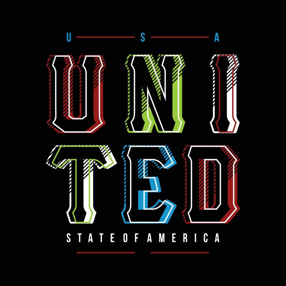 unido estados gráfico, tipografía vector, t camisa diseño, ilustración, bueno para casual estilo vector