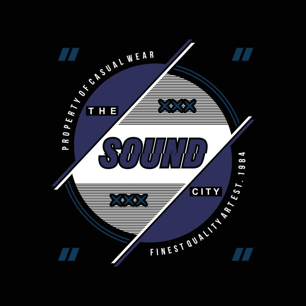 the sound city lettering graphic vector illustration in vintage style for t shirt