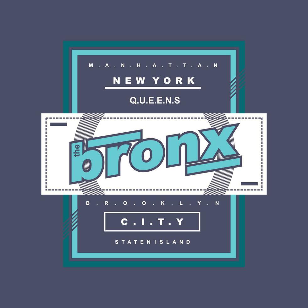 the bronx vector, graphic design, fashion illustration, for casual style print t shirt vector