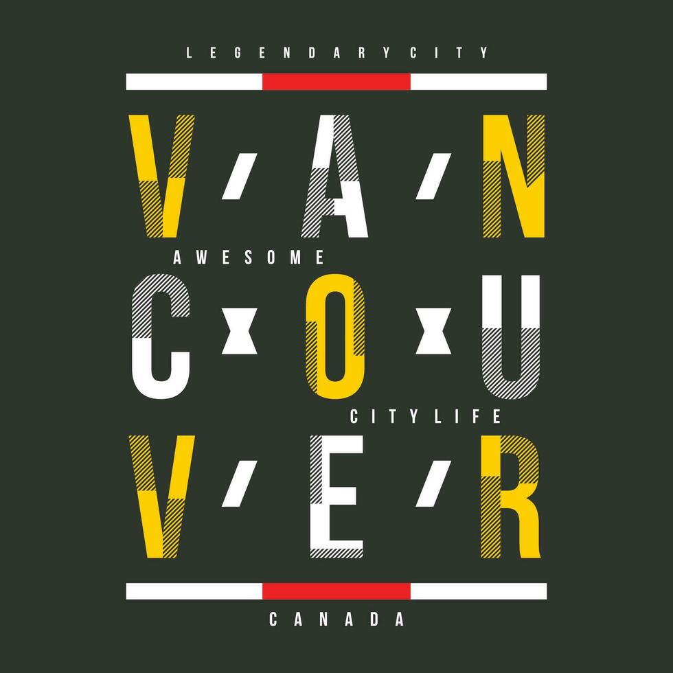 Vancouver letras vector t camisa imprimir, tipografía gráfico diseño, y otro utilizar