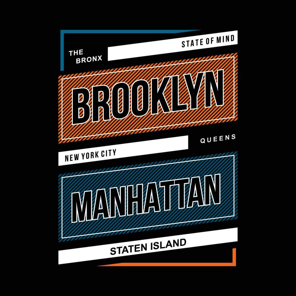 brooklyn graphic, typography t shirt, vector design illustration, good for casual style