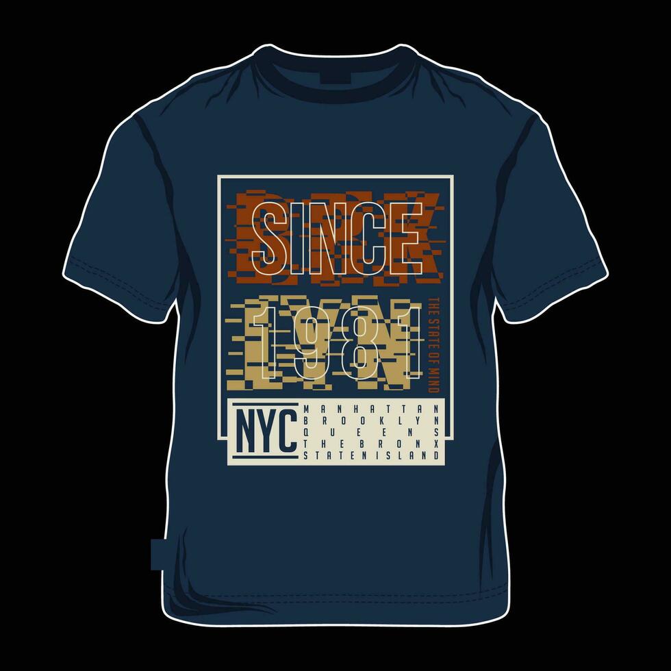 brooklyn nuevo York gráfico tipografía, vector t camisa diseño, ilustración, bueno para casual activo