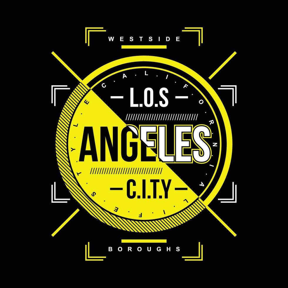 los angeles graphic illustration, typography vector, for casual t shirt print vector
