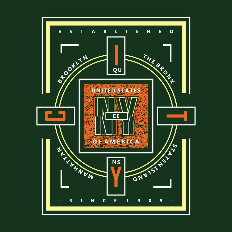 new york city abstract graphic, typography vector, t shirt design illustration, good for ready print, and other use vector