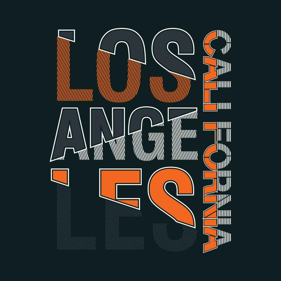 los angeles gráfico tipografía, t camisa vector, diseño moda, ilustración, bueno para casual estilo vector