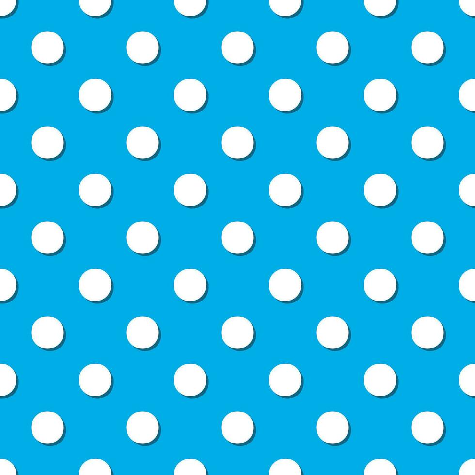 Polka dot seamless pattern, light blue polka dot vector background.