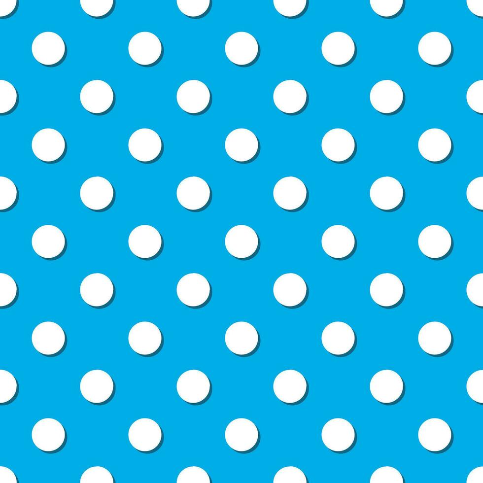 Polka dot seamless pattern, light blue polka dot vector background.