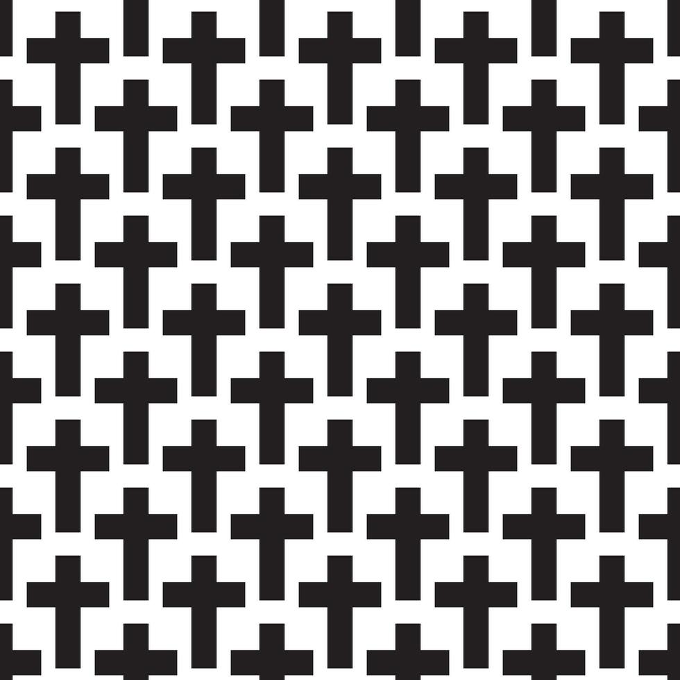 Christian cross seamless pattern. Vector illustration.