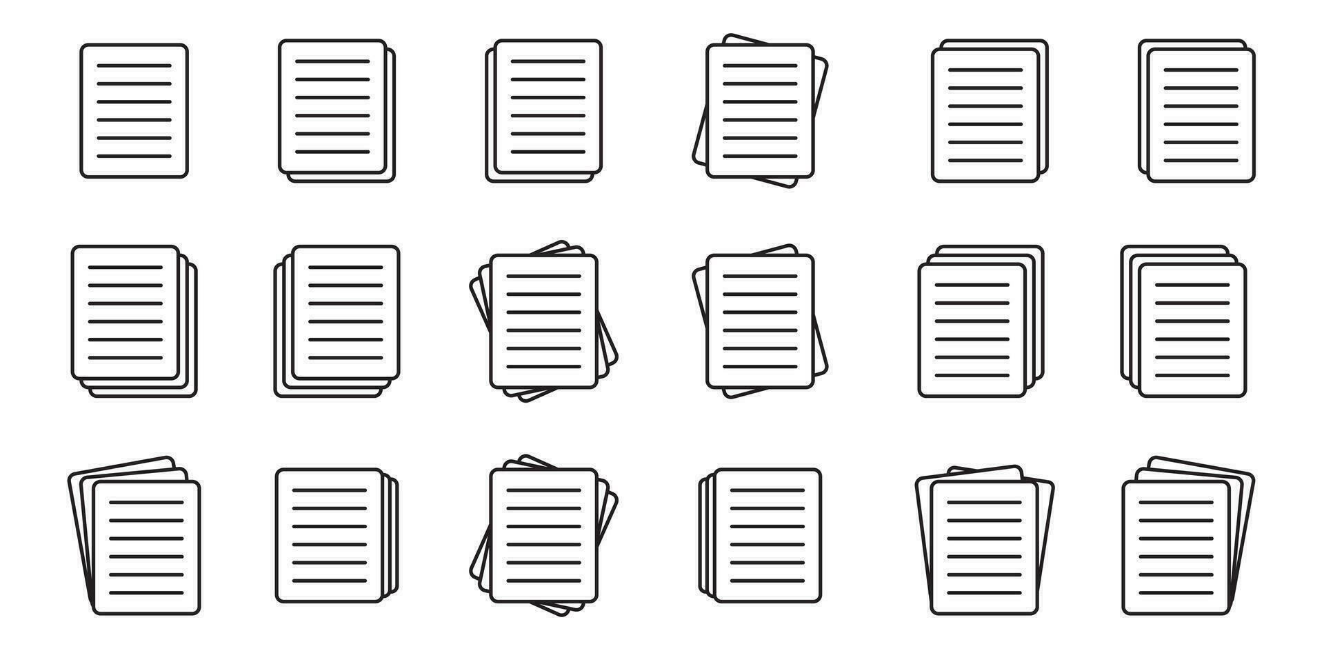Document icon. Text document vector icon, design element.