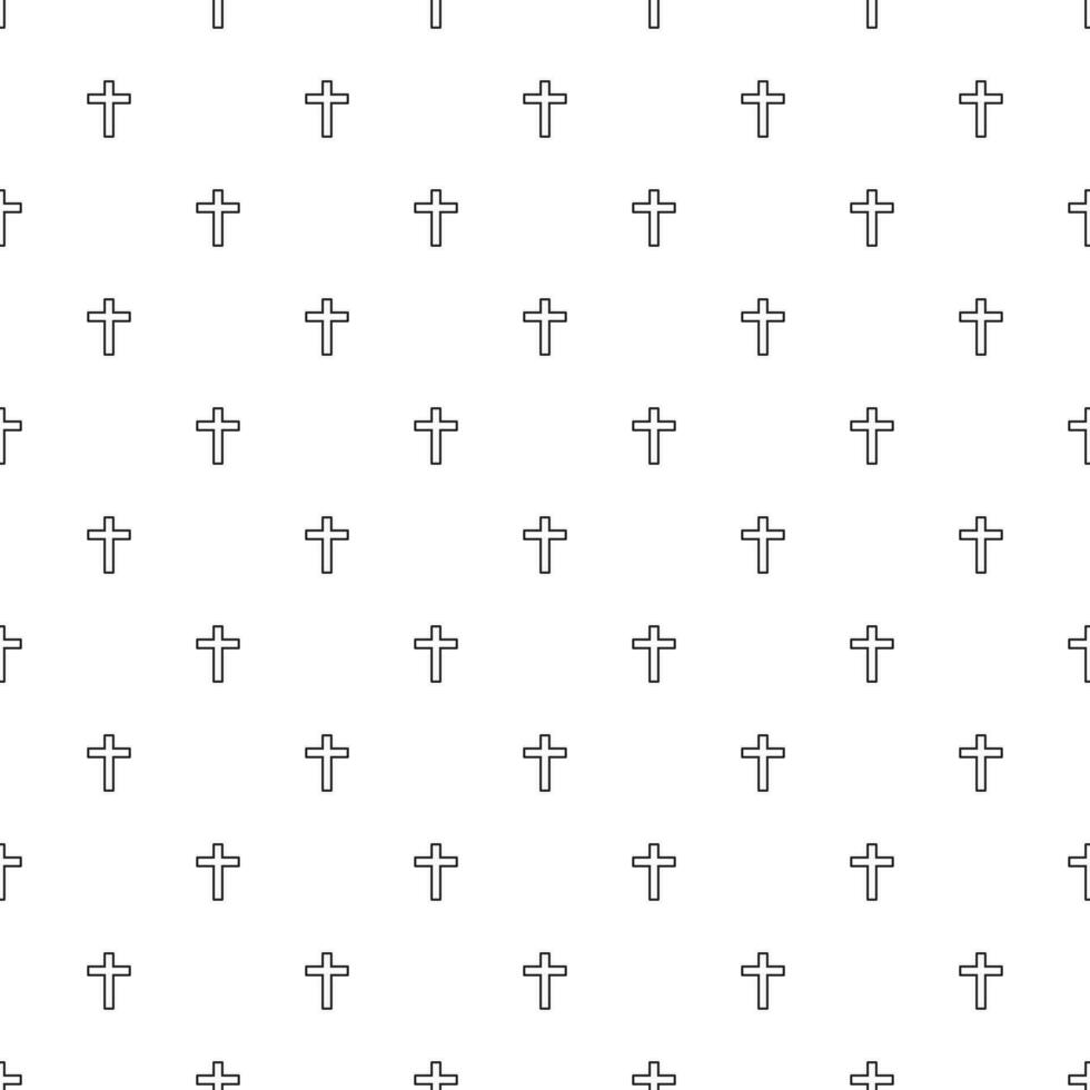 Christian cross seamless pattern. Vector illustration.