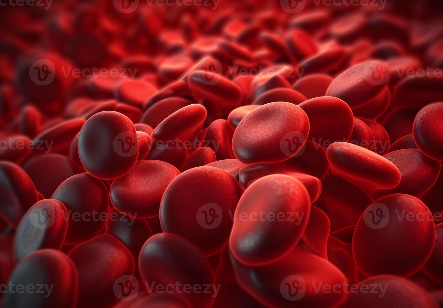 Red blood cells 3D illustration background AI Generated photo