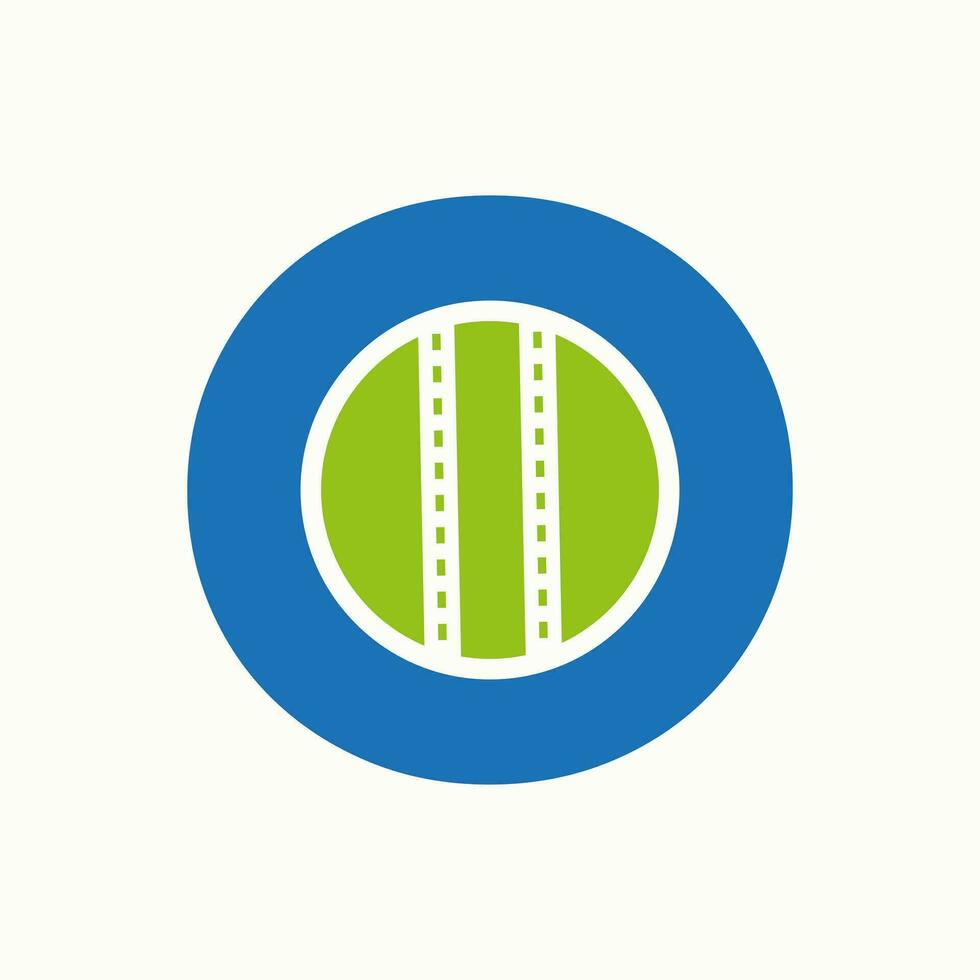 Cricket Logo On Letter O Concept. Cricket Club Symbol vector
