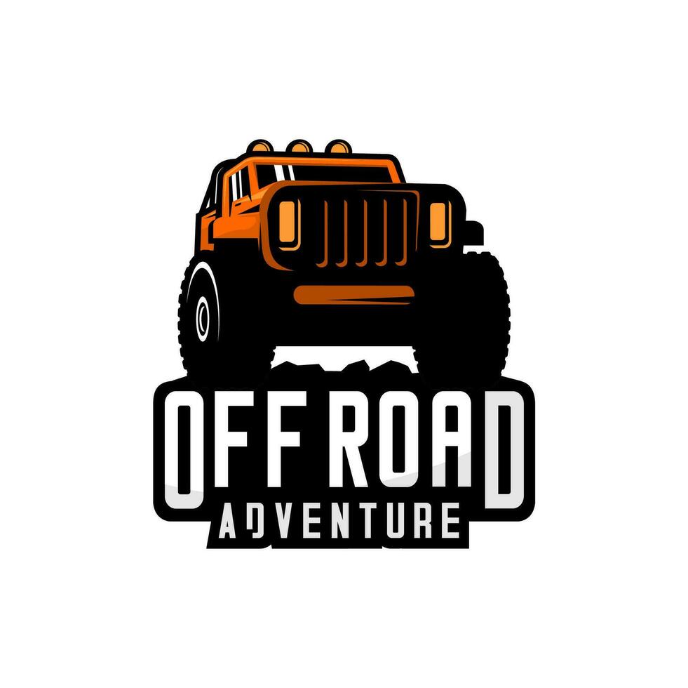 offroad car design vector, extreme sports car with white background vector
