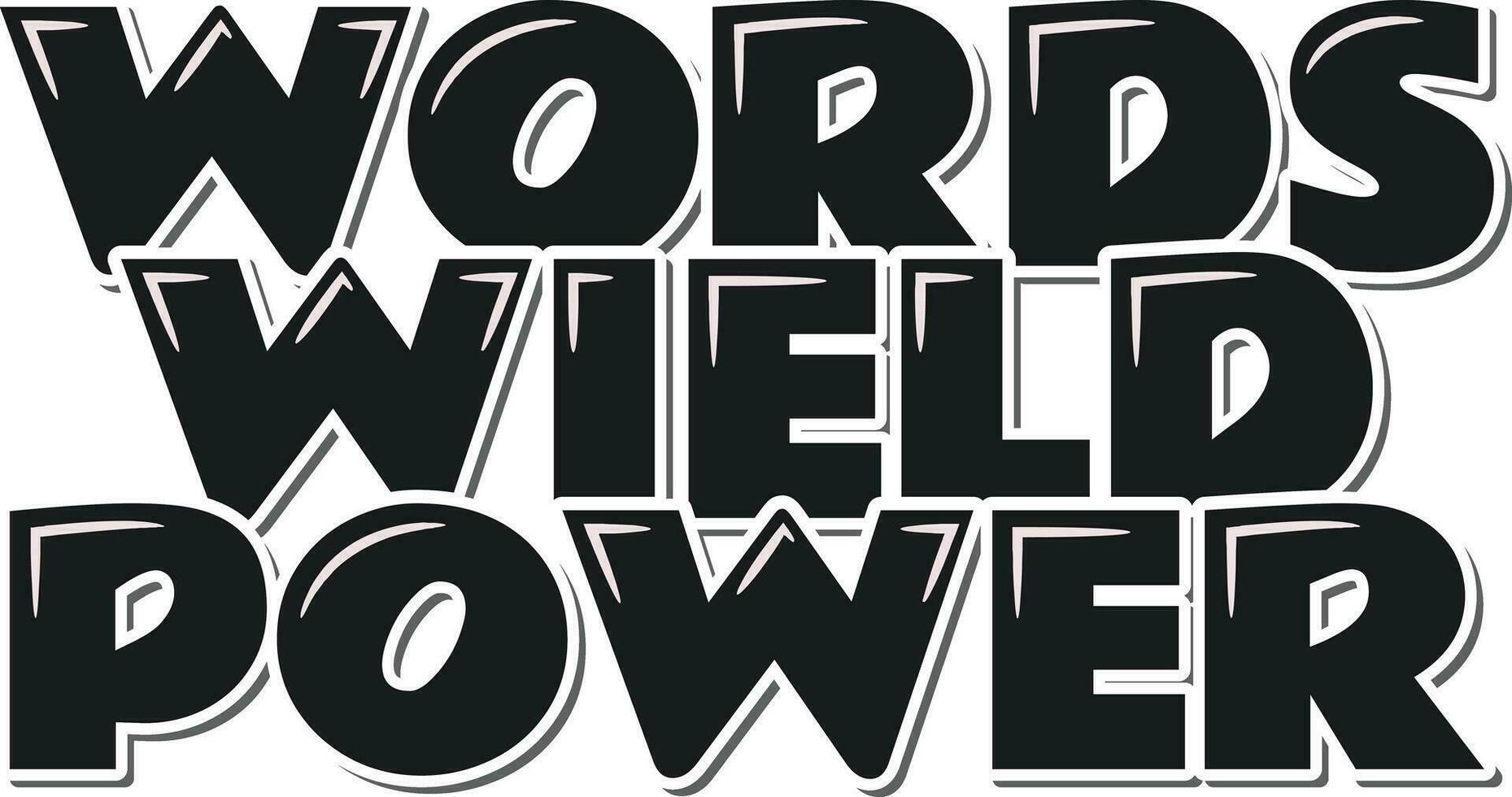 palabras empuñar poder letras vector diseño