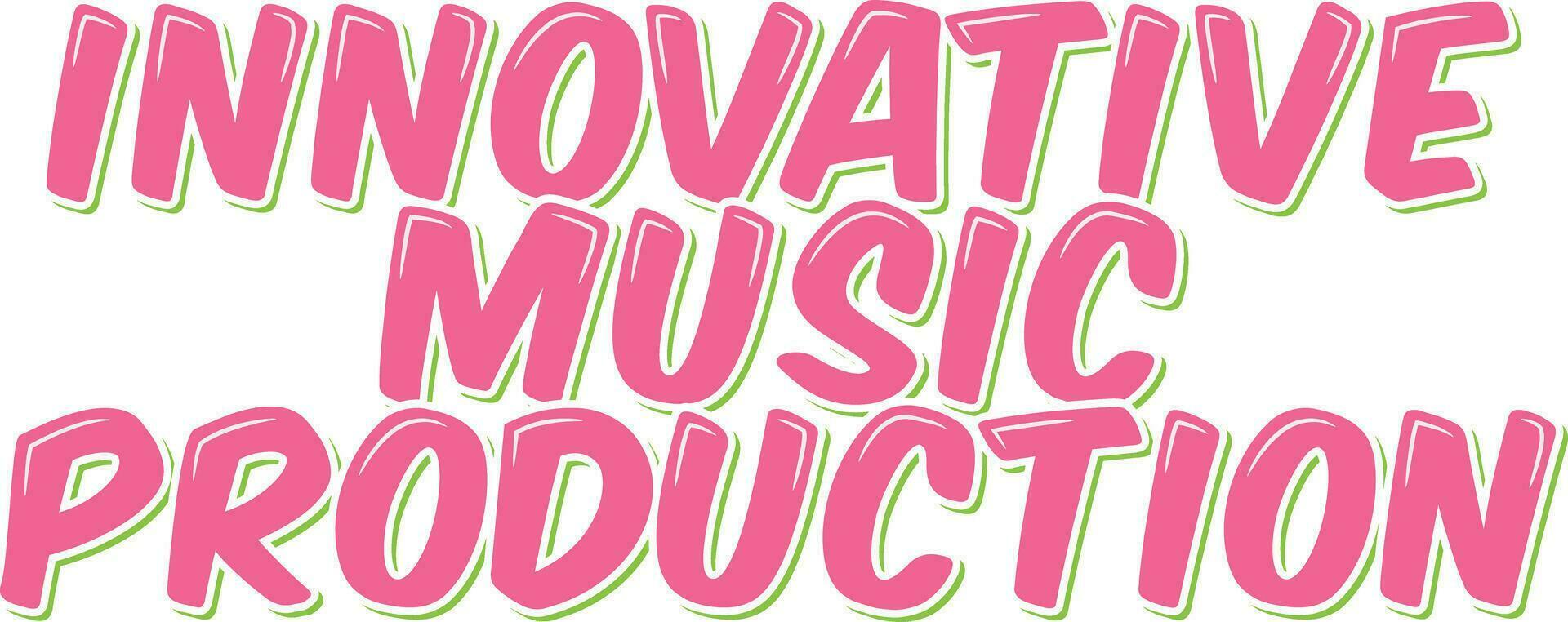 innovador música producción letras vector diseño