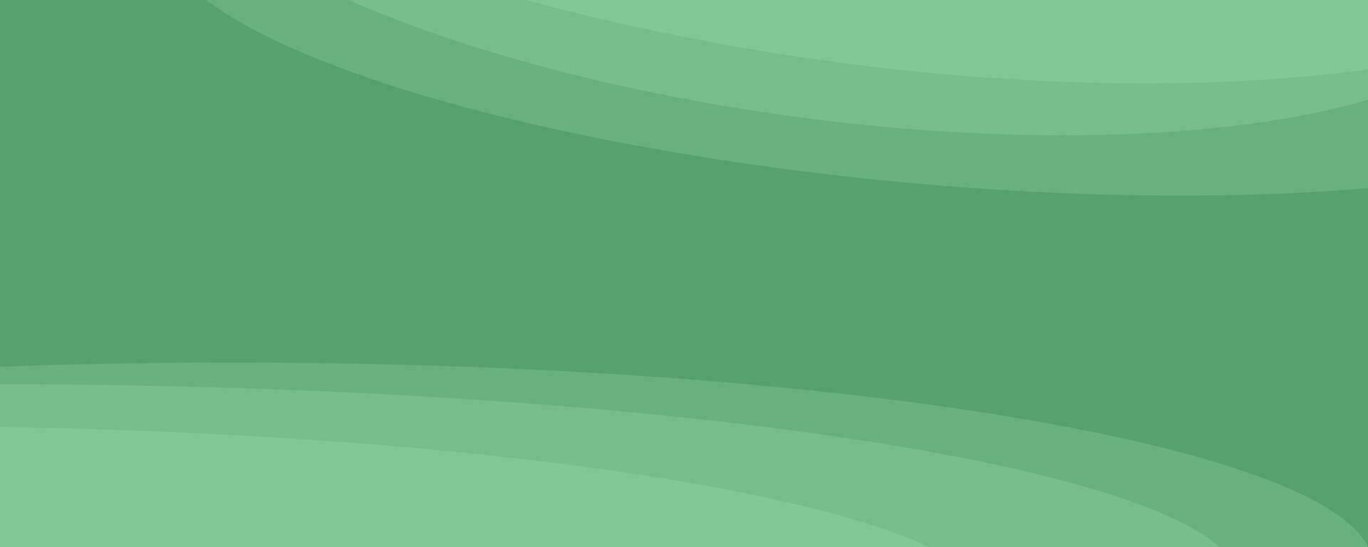 Abstract banner, green waves, vector. vector