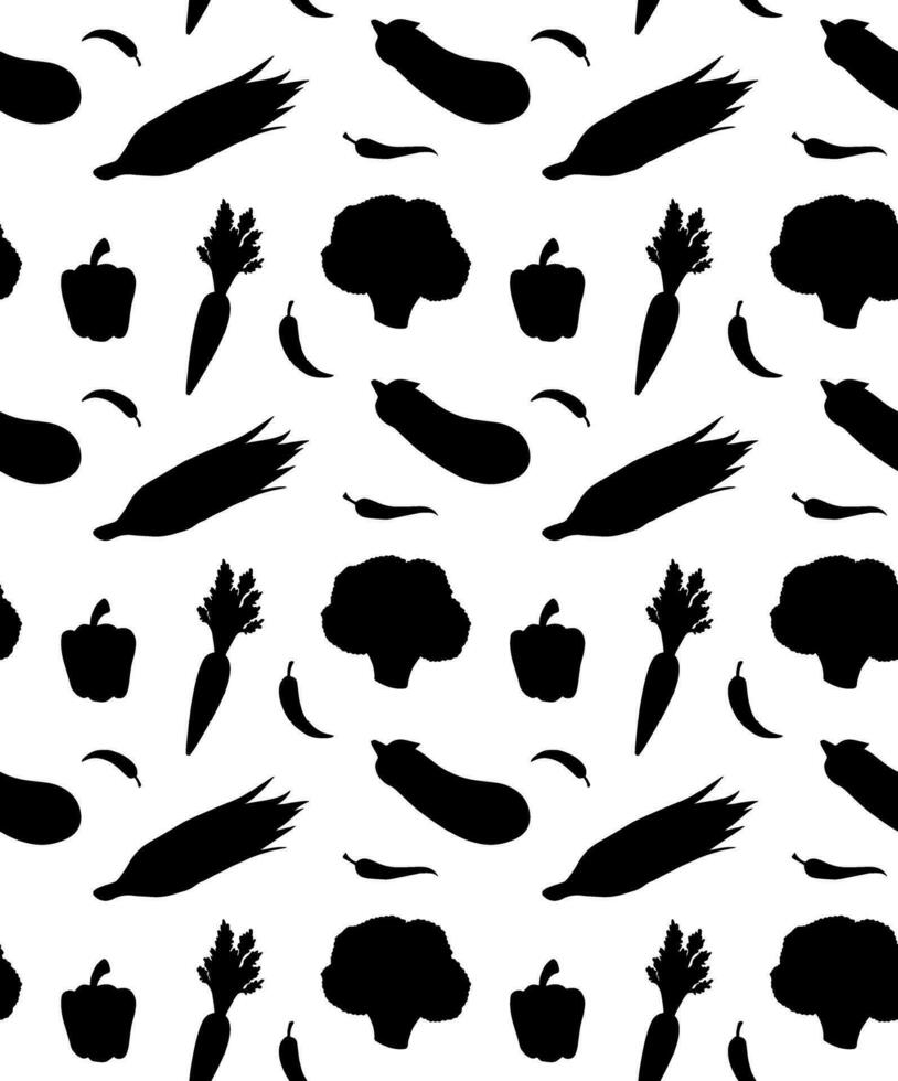 Vector seamless pattern of vegetables