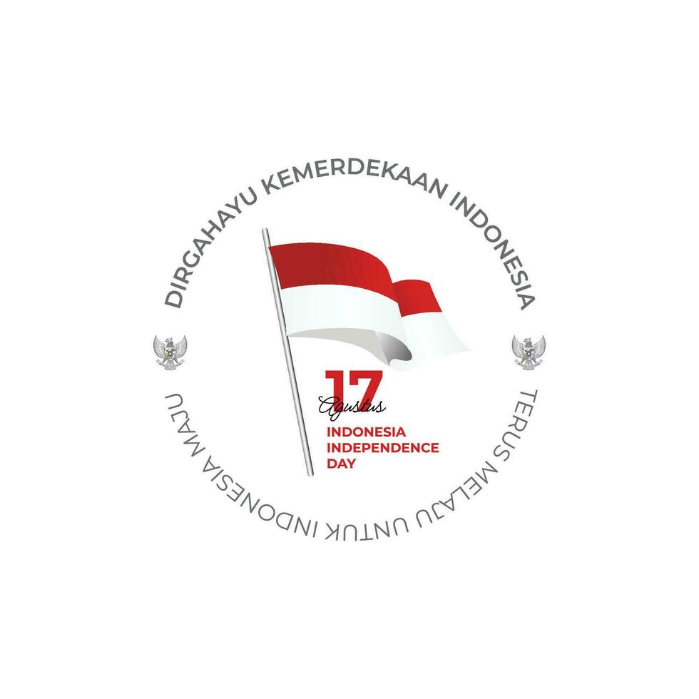 Indonesia independence day banner template vector