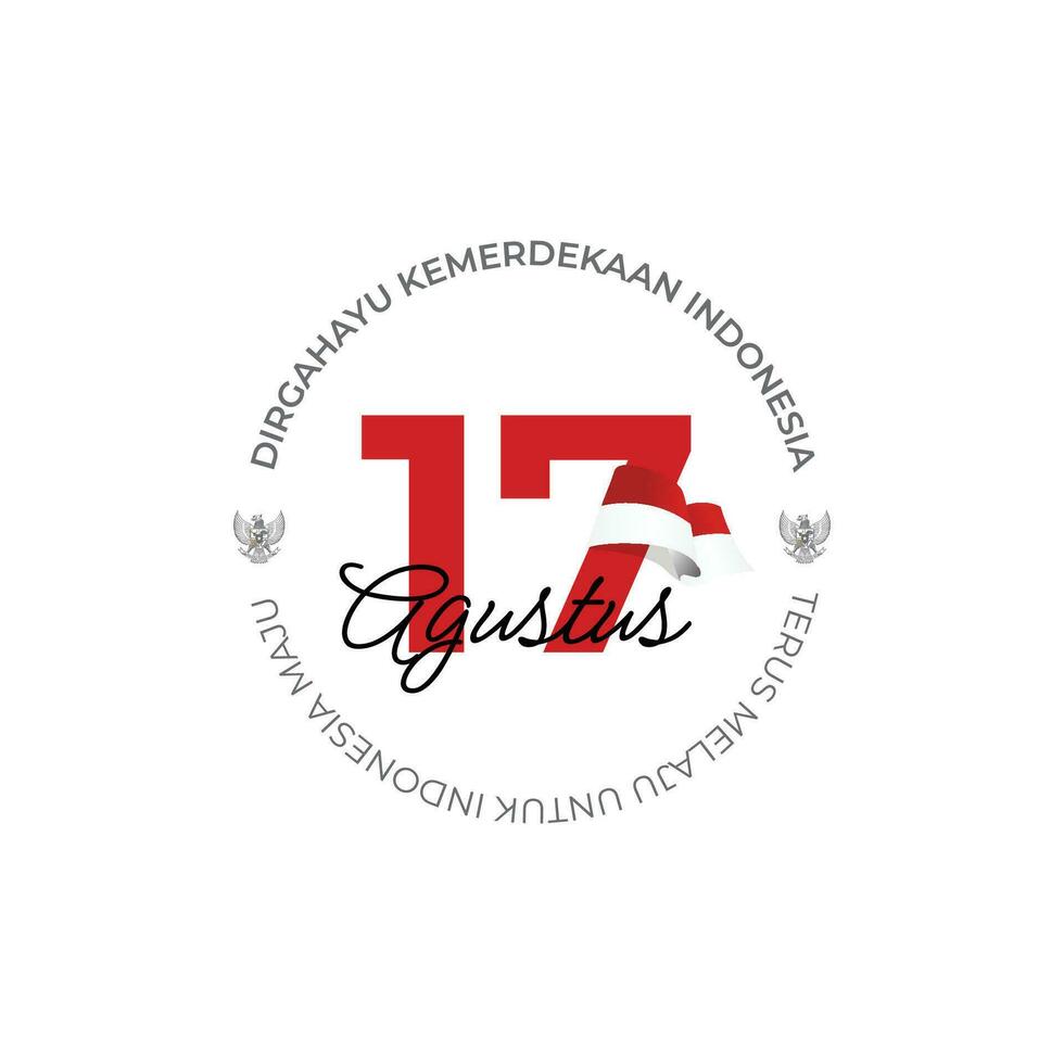 Indonesia independence day banner template vector
