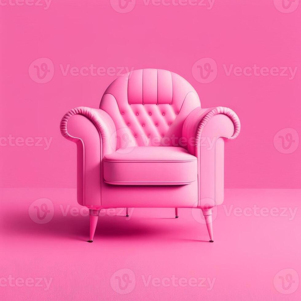 Single armchair in the room. photo