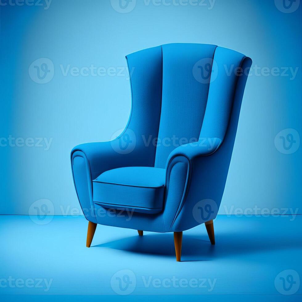 Single armchair in the room. photo